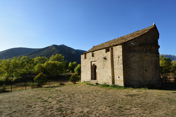 Romanesque and Mozarabic church of San Juan de Busa, route of the romanesque churches of the Serrablo, Huesca province, Aragon, Spain