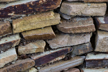 The texture of the stone is shot closeup of ordinary sandstone.