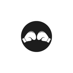 boxing gloves logo vector icon illustration