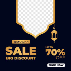 Ramadan sale discount banner template promotion