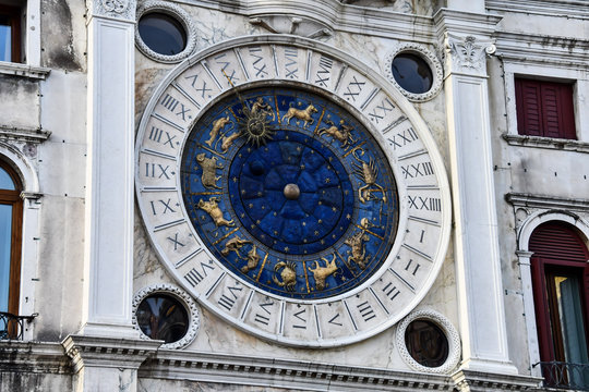 astronomical clock in venice, photo as a background