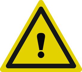 warning icon Triangle warning icon in flat style