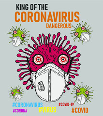 Coronavirus graphic design vector art