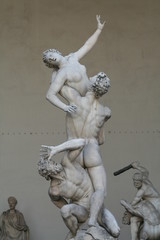Florence, Italy : statue of Apollo and Dafne in Square of Signoria