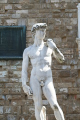 Florence, Italy - 8 10 2018: statue of David by Michelangelo
