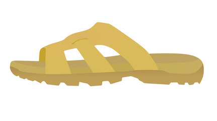 Brown male sandal. vector illustration