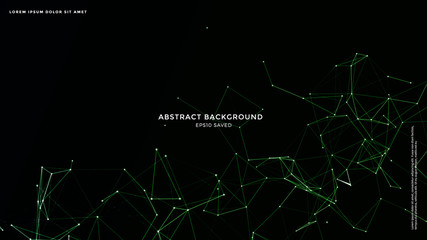 Digital, communication and technology background with lines and dots. Network connection. © LHG