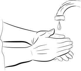 Coronavirus protection is washing hands with soap