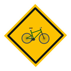 bicycle on white background, vector