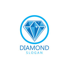 Fototapeta premium Diamond jewelry Logo Template vector icon illustration design