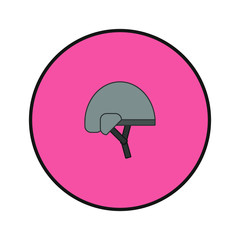 helmet on white background, vector