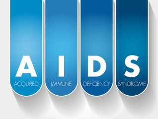 AIDS - Acquired Immune Deficiency Syndrome acronym, health concept background