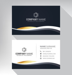 Luxury and modern. vector business card template. design black gold white