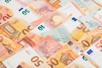 Obraz na płótnie Canvas Viele Euro-Banknoten als Hintergrund