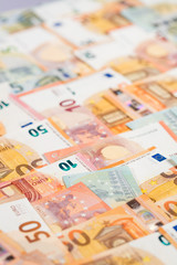 Viele Euro-Banknoten als Hintergrund