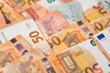 Obraz na płótnie Canvas Viele Euro-Banknoten als Hintergrund