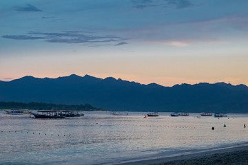 sunset in Gili island