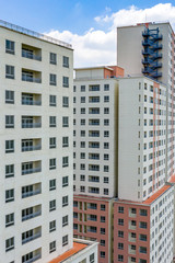 Fototapeta na wymiar Social housing apartment building blocks in modern city