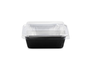 empty black box bakery on isolated white background