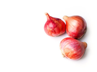 red onion isolated on white background
