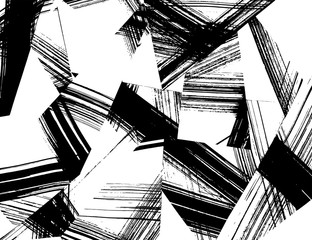 Brush abstract pattern. Grunge texture. Background. White and black vector. - 334718743
