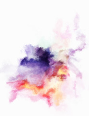 Watercolor painted background. Abstract Illustration wallpaper. Brush stroked painting. 2D Illustration.