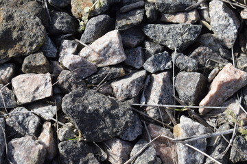 Ground stone for construction work.