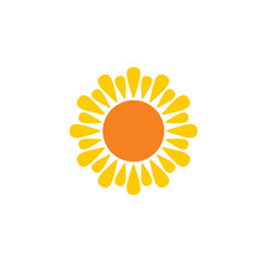 Sun related icon on background for graphic and web design. Creative illustration concept symbol for web or mobile app