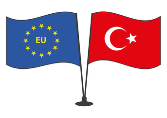Flaggen, EU, Türkei