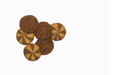 close up of chocolate chip cookies