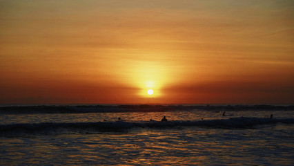sunset over the sea