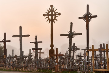 Hill of Crosses (Kryziu kalnas), a famous site of pilgrimage in northern Lithuania.