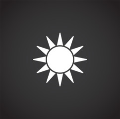 Sun related icon on background for graphic and web design. Creative illustration concept symbol for web or mobile app