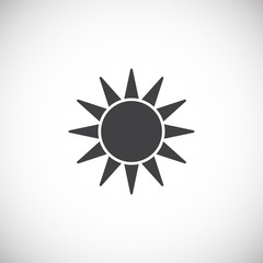 Sun related icon on background for graphic and web design. Creative illustration concept symbol for web or mobile app