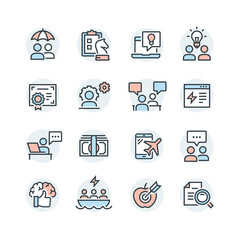 Icons for business, management, finance, strategy, planning, analytics