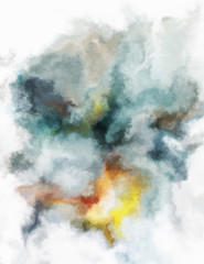 Watercolor painted background. Abstract Illustration wallpaper. Brush stroked painting. 2D Illustration.