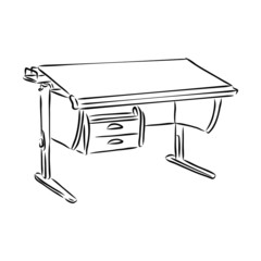 School table, sketch 