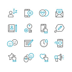 Vector icons of social networks