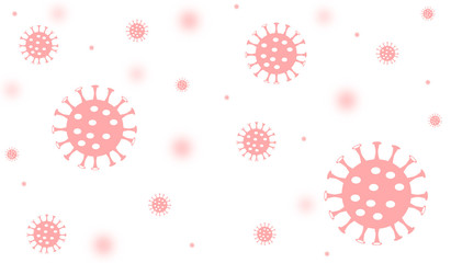 Covid-19 or virus corona on white background for abstract background - obrazy, fototapety, plakaty