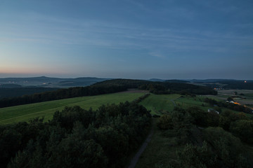 Obraz premium 360 degree wide view on a german low mountain range