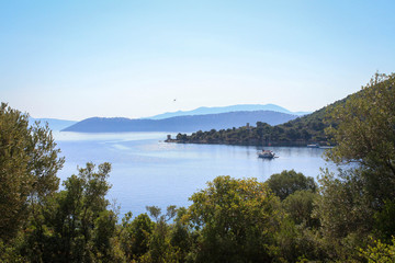 lake and mountains
