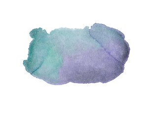 Watercolor purple green