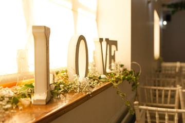 interior of a wedding