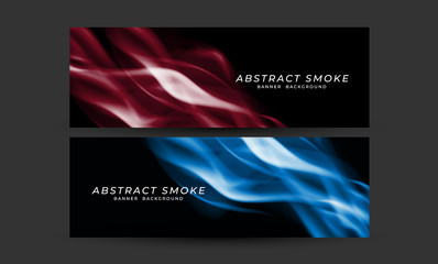 Abstract Banner Smoke transparent background, Abstract futuristic art wallpaper. Vector illustration.