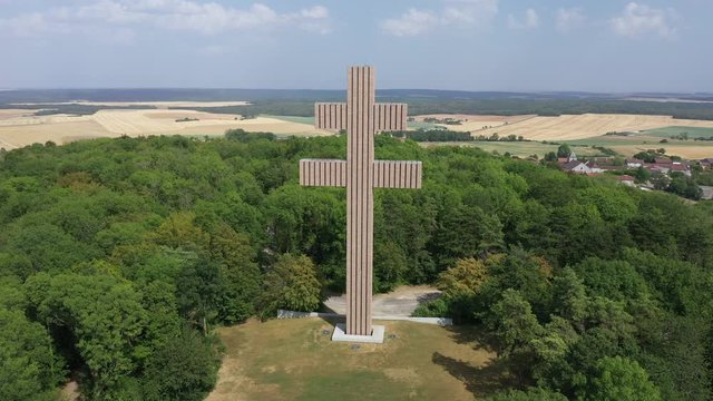 Colombey-les-deux-Eglises, Aerial view of war memorial Charles De Gaulle.
