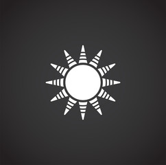 Sun related icon on background for graphic and web design. Creative illustration concept symbol for web or mobile app