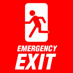 emergency exit door vector.