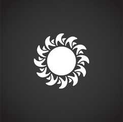 Sun related icon on background for graphic and web design. Creative illustration concept symbol for web or mobile app