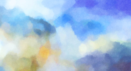 Watercolor painted background. Abstract Illustration wallpaper. Brush stroked painting. 2D Illustration.