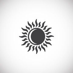 Sun related icon on background for graphic and web design. Creative illustration concept symbol for web or mobile app